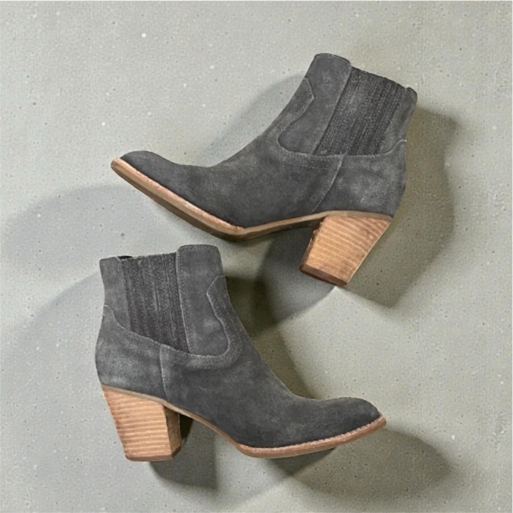 Dolce Vita Charcoal Suede Ankle Booties